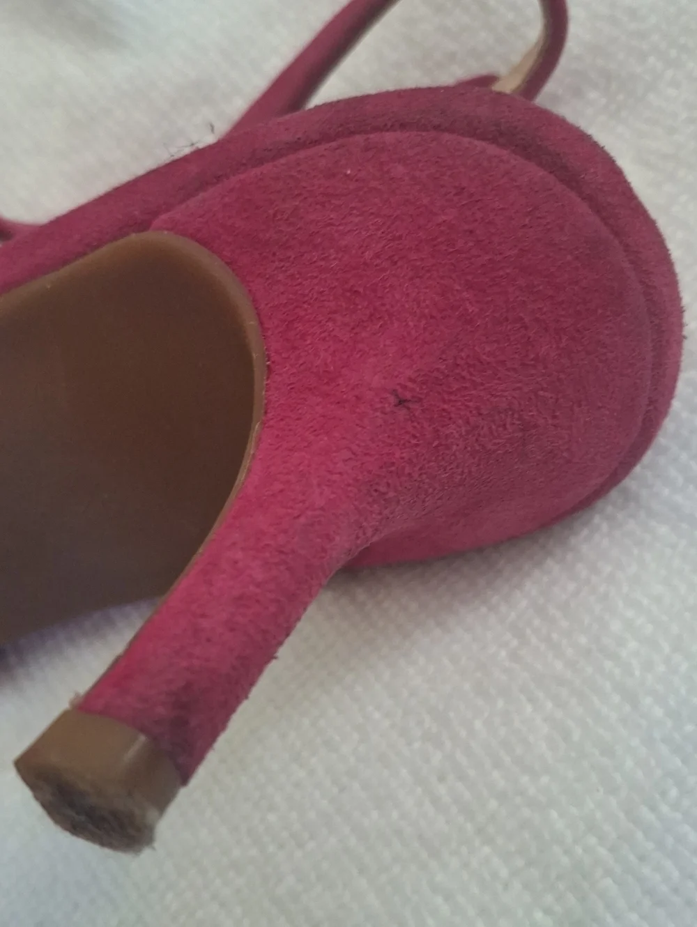 Alex Marie Berry Pink Pointed Slingback Heels with Side Bow